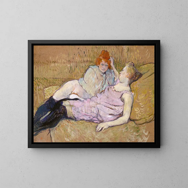The Couch - Henri de Toulouse-Lautrec — framed artwork on a wall