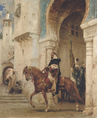 Henri milien Rousseau - Horseman Leaving A Palace.webp