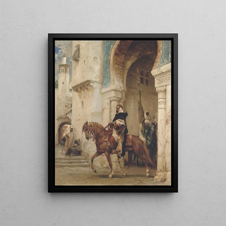Henri milien Rousseau - Horseman Leaving A Palace.webp