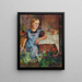D'un florist with a girl looking out the window - Henrik Nielsen — framed artwork on a wall