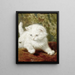 Curiosidad - Henriette Ronner-Knip — cuadro enmarcado en la pared
