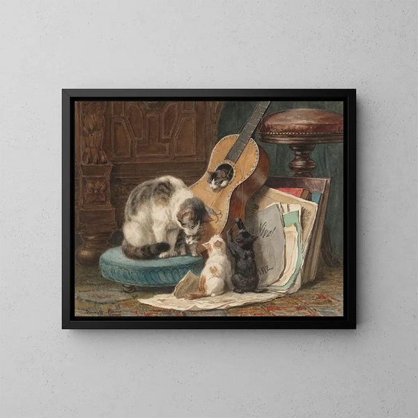 Los Músicos - Henriette Ronner-Knip — cuadro enmarcado en la pared