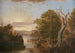 Paisaje extenso en el río Hudson con un castillo a lo lejos - Henry Ary — vista de la obra