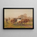 Cows in the landscape - Henry Birtles — framed artwork on a wall