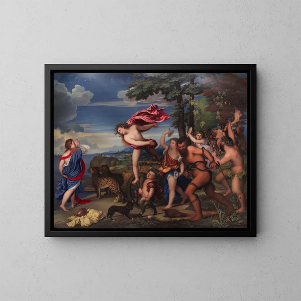 Bacchus y Ariadna - Henry Bone — cuadro enmarcado en la pared