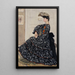 Portrait de femme en robe mouchetée - Henry Caro-Delvaille — framed artwork on a wall