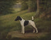 Paddock Paprika, un terrier en un paisaje - Henry Crowther — vista de la obra