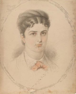 Henry Edward Doyle - Portrait of a Lady with a Red Bowtie.webp