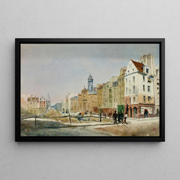 Henry Eugne Nocq - Chantiers de dmolition de la rue des Billettes 1888.webp