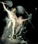 Satanás y la muerte con la intervención del pecado - Henry Fuseli — vista de la obra