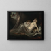 L'incube quittant deux jeunes femmes - Henry Fuseli — cuadro enmarcado en la pared