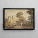 Paisaje con edificio en ruina - Henry Gastineau — cuadro enmarcado en la pared
