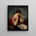 Hija con un pájaro muerto - Henri Guillaume Schlesinger — cuadro enmarcado en la pared