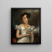 retrato de Clara Fisher - Henry Inman — cuadro enmarcado en la pared