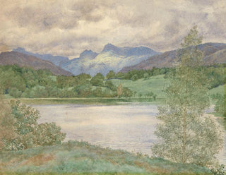 Henry James Holiday - Loughrigg Tarn and Langdale Pikes Westmorland.webp