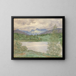 Henry James Holiday - Loughrigg Tarn and Langdale Pikes Westmorland.webp
