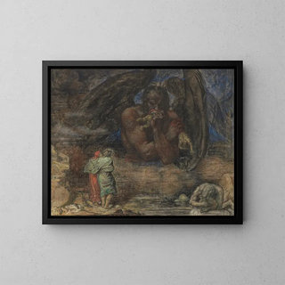 Henry John Stock - Dante and Virgil encounter Lucifer in Hell.webp