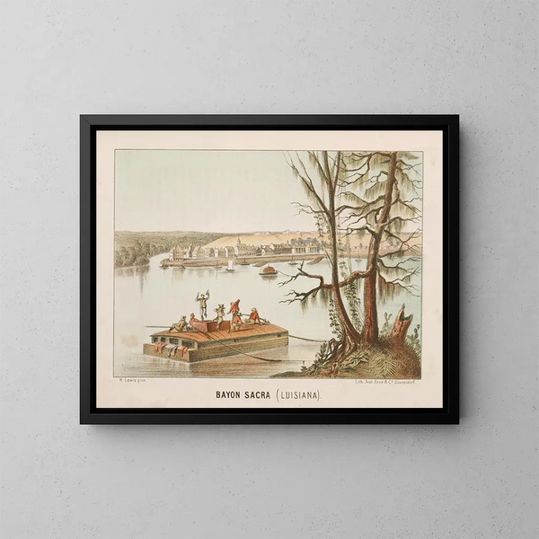Bayou Sacra, Luisiana - Henry Lewis — cuadro enmarcado en la pared