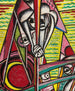 Cubist Composition Painting - Henry Lyman Saen — artwork view