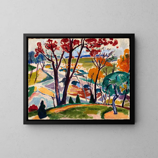 Puente de paisaje en Huntingdon Valley - Henry Lyman Saen — cuadro enmarcado en la pared