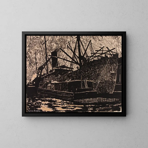 Liner y remolcador - Henry Lyman Saen — cuadro enmarcado en la pared