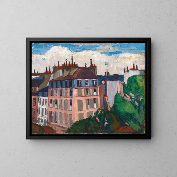 Tejados de París - Henry Lyman Saen — cuadro enmarcado en la pared