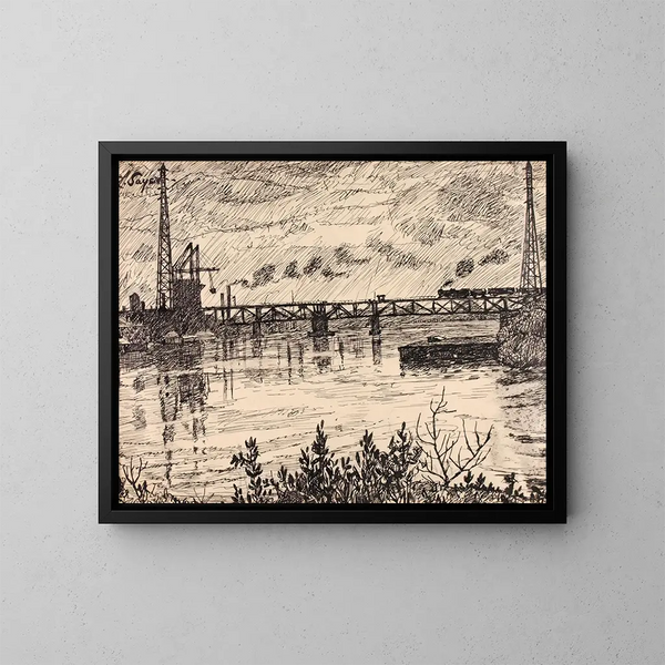 Schuylkill n° 3 - Henry Lyman Saen — cuadro enmarcado en la pared