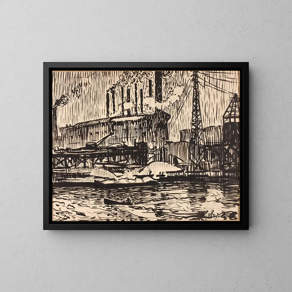 Schuylkill n° 5 - Henry Lyman Saen — cuadro enmarcado en la pared