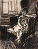 Fille sans titre assise sur une chaise - Henry Lyman Saen — vista de la obra