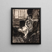 Fille sans titre assise sur une chaise - Henry Lyman Saen — cuadro enmarcado en la pared