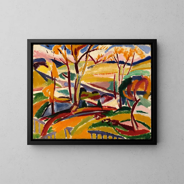 Cascadas del valle I - Henry Lyman Saen — cuadro enmarcado en la pared