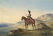 a soldier mounted in rocky terrain with guards in the distance - Henry Martens — artwork view