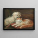 Study of a den and a cat - Henry Maurice Page — framed artwork on a wall