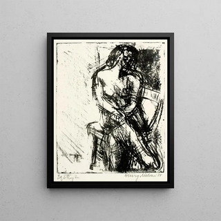 Henry Nielsen - Siddende kvindelig model.webp