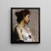 Portrait of the artist's woman - Henry Ossawa Tanner — framed artwork on a wall