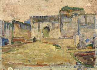 Henry Ossawa Tanner - Street Scene Tangier Crenelated Architecture.webp