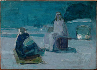 Henry Ossawa Tanner - Study for Christ and Nicodemus on a Rooftop.webp