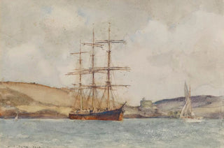 Henry Scott Tuke - A ThreeMaster Lying Off St Catherines Castle Fowey.webp