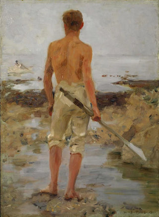 Henry Scott Tuke - A boy with an oar.webp