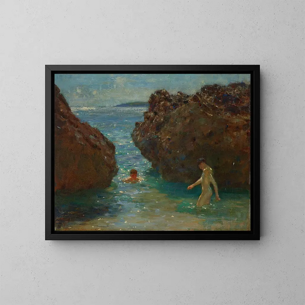 Baigneurs - Henry Scott Tuke — cuadro enmarcado en la pared