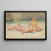 Group of Bathers at Noon Heat - Henry Scott Tuke — framed artwork on a wall