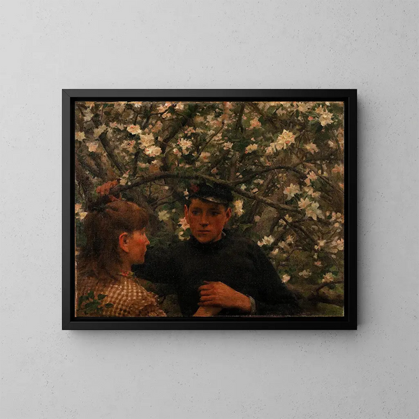 La Promesse - Henry Scott Tuke — cuadro enmarcado en la pared