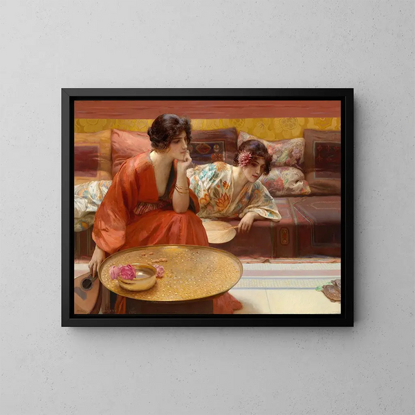 Horas ociosas - Henry Siddons Mowbray — cuadro enmarcado en la pared