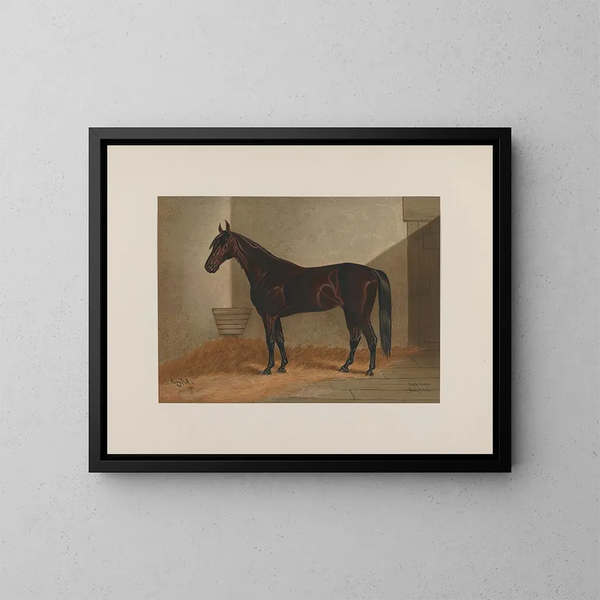 Christmas Father Painting - Henry Stull — framed artwork on a wall