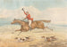 A sprinter and a couple of dogs running at full speed in the countryside - Henry Thomas Alken — artwork view