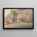 Faire la chose et la chose faite, le saut en bas fait - Henry Thomas Alken — framed artwork on a wall
