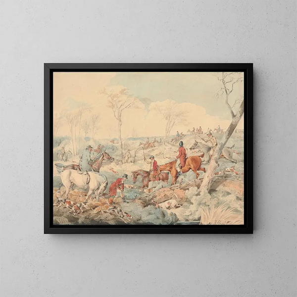 Dibujo de portada de caza de zorros - Henry Thomas Alken — cuadro enmarcado en la pared