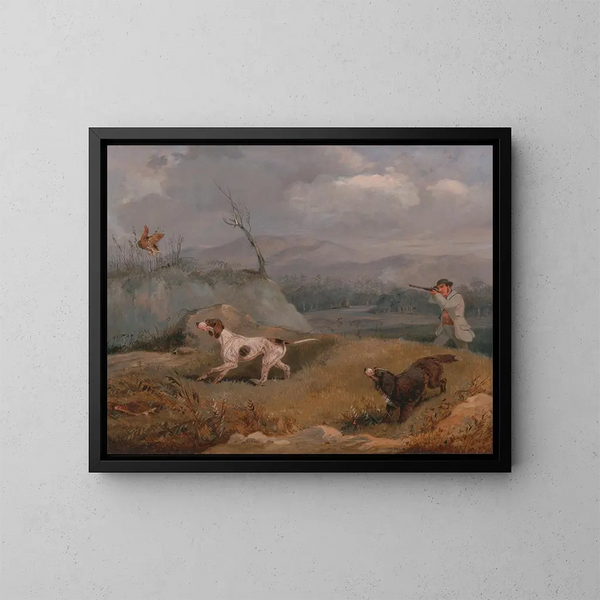 Tiro al faisán - Henry Thomas Alken — cuadro enmarcado en la pared