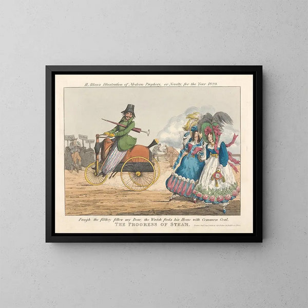 Ilustración de la profecía moderna o de la novedad para el año 1829 - Henry Thomas Alken — cuadro enmarcado en la pared