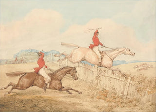 Henry Thomas Alken - Jumping a Wooden Fence.webp